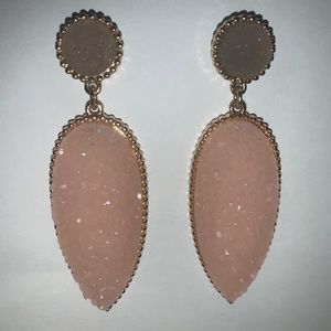 pink dangly earrings
